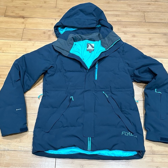 Flylow Jody 600 Goose Down Fill Ski Snowboarding Jacket Women’s XL Artic Blue - Picture 1 of 11